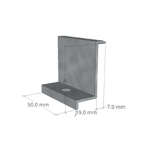 Šoninis saulės modulio laikiklis 50×30 mm