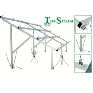 Antžeminės saulės elektrinės konstrukcija (24 moduliams iki 1762mm aukščio) Tree System