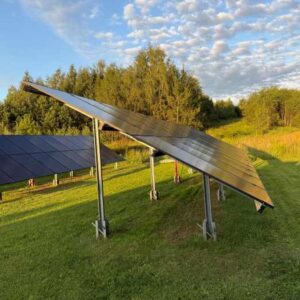 Antžeminės saulės elektrinės konstrukcija (šaknų sistema) 20 modulių iki 1960mm aukščio)
