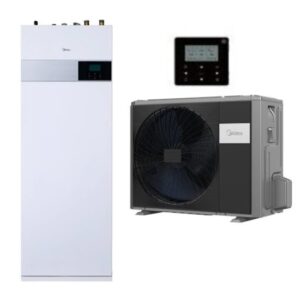 Midea MHA-V12W/D2RN8-B2 ir HBT-A160/240CDS90GN8-B2 M-THERMAL ARCTIC 12kW šilumos siurblys su boileriu